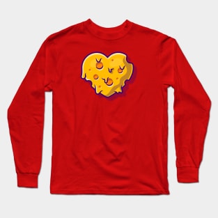 Cheese Love Melted Cartoon Long Sleeve T-Shirt